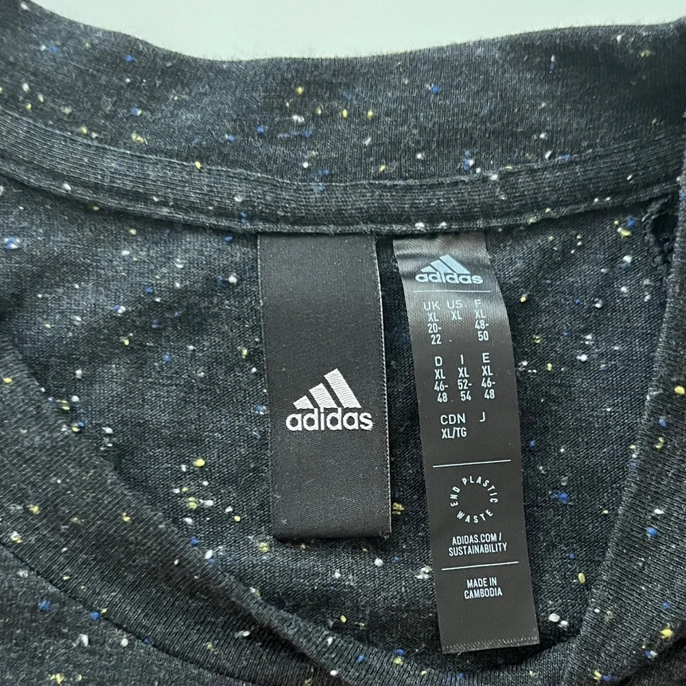 Adidas Women's Speckled Black Long Sleeve Tee - Picture 2 of 5